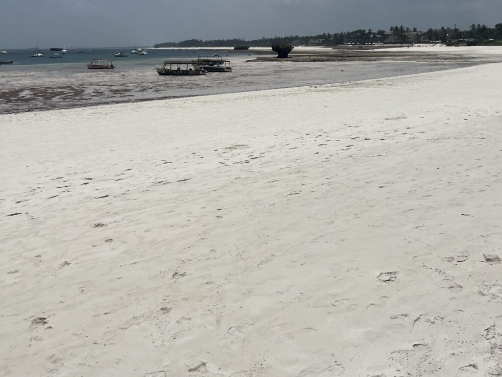 During low Tide, Watery, Kenya - February 2024